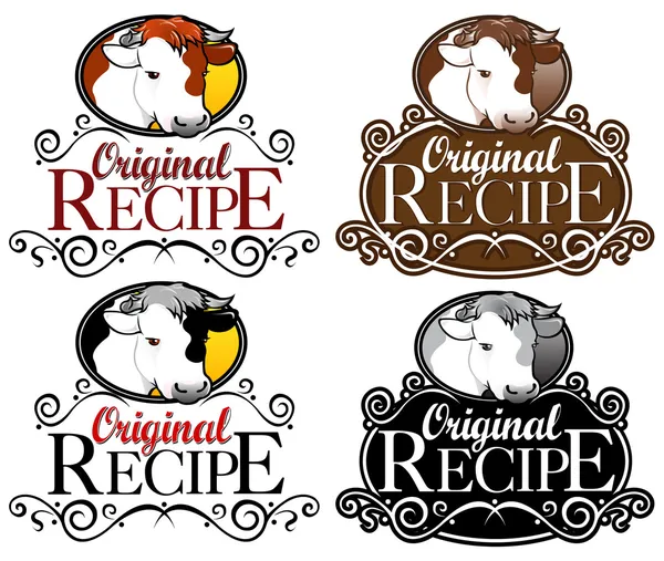 Original Recipe Beef Seal — Stock Vector