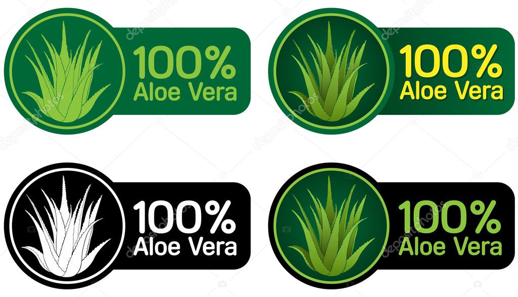 100% Aloe Vera Seals, Stickers