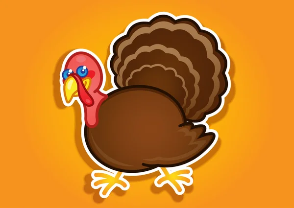 Thanksgiving Turkey Ilustration — Stock Vector