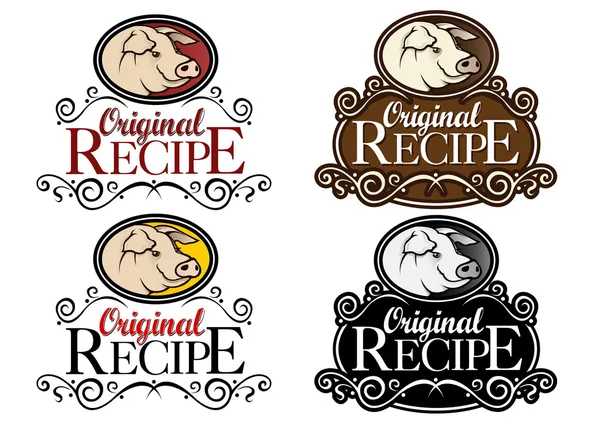 Original Recipe Pork Seal — Stock Vector