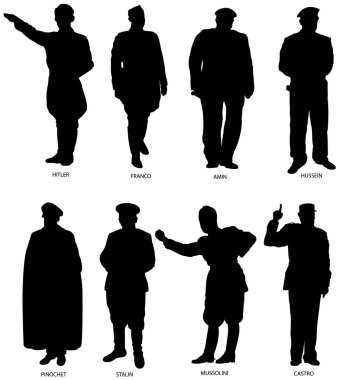 Great Dictators Silhouettes clipart