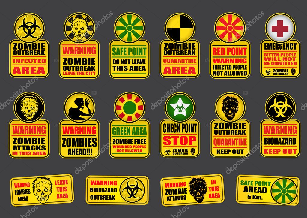 Zombie Apocalypse Signs and Symbols