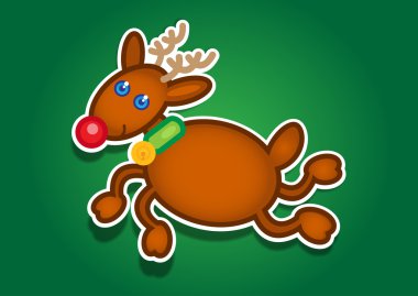 Noel reindeer vektör sticker