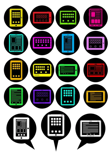 Tablet pc vector iconen — Stockvector