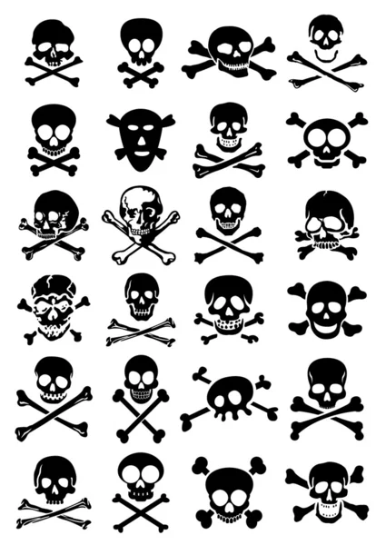 Crossed Swords with Skulls — Stock Vector