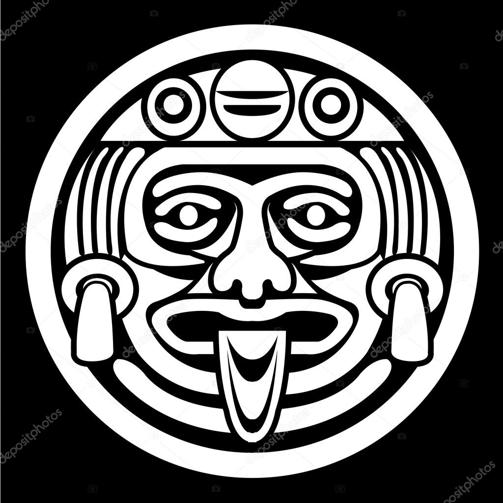 Aztec face mask — Stock Vector © renomartin #18041451