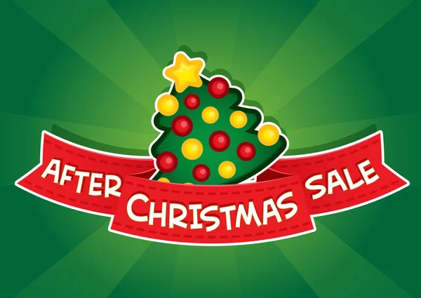 Após o banner de venda de Natal —  Vetores de Stock
