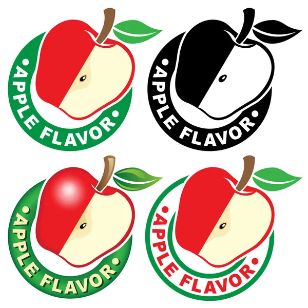 Apple Flavor Seal / Mark — Stock Vector