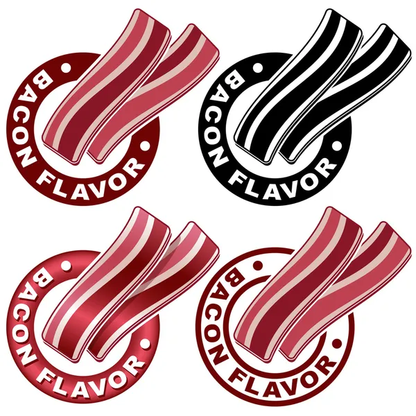Bacon Flavor Seal / Mark — Stock Vector