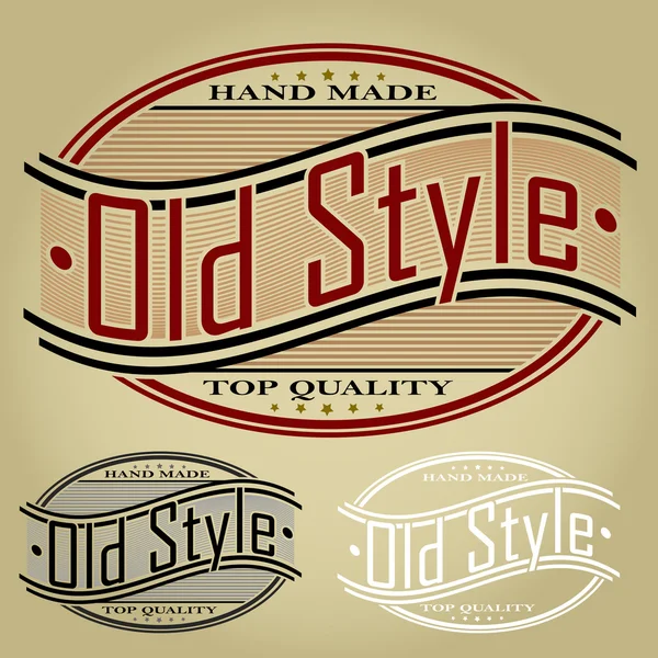 Old Style Retro Styled Seal or Label — Stock Vector