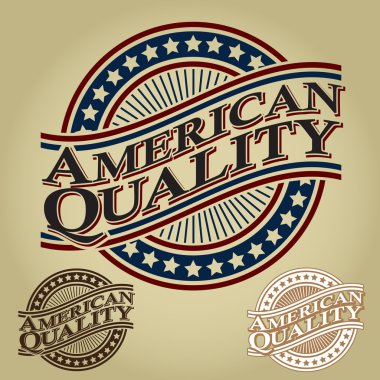 American Quality Retro Seal clipart