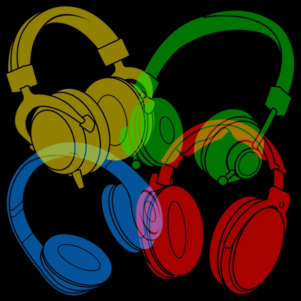 Conception d'écouteurs — Image vectorielle