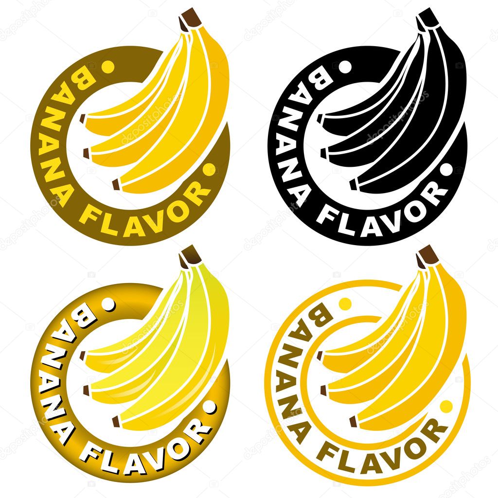 Banana Flavor Seal or Mark