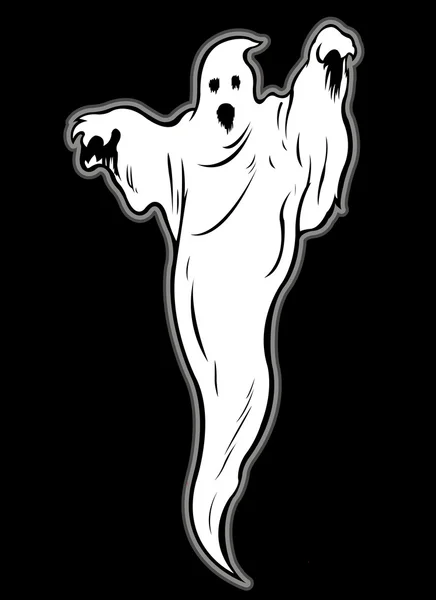 Ilustración del personaje fantasma — Vector de stock