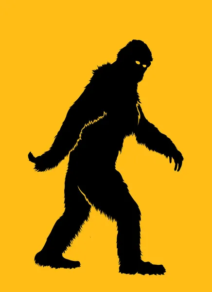 Bigfoot Silhouette Illustration — Stockvektor