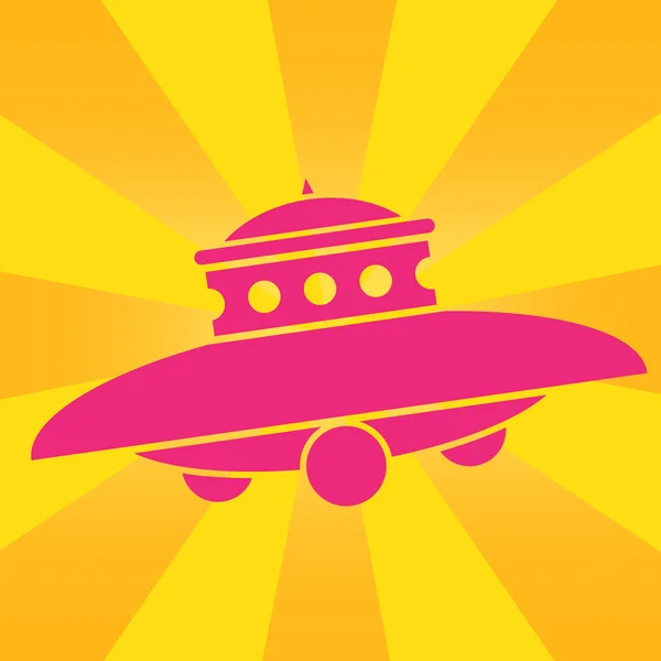 UFO pop art ikona — Stockový vektor