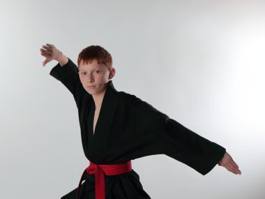 Genç karate man.