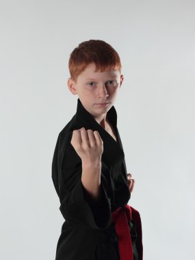 Genç karate man.