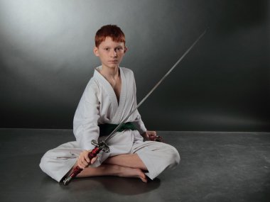 Genç karate man.