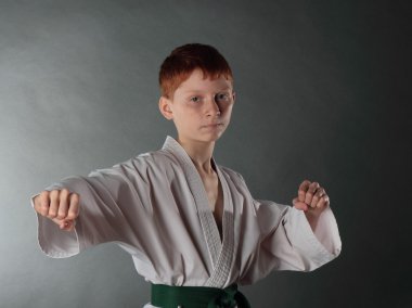 Genç karate man.