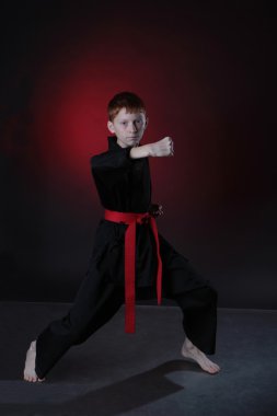 Genç karate man.
