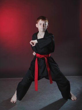 Genç karate man.