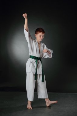 Genç karate man.