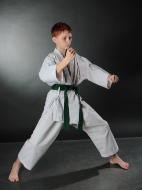 Genç karate man.