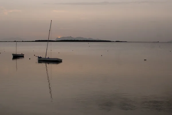 Sicilia, tramonto sulle isole Egadi — Foto Stock