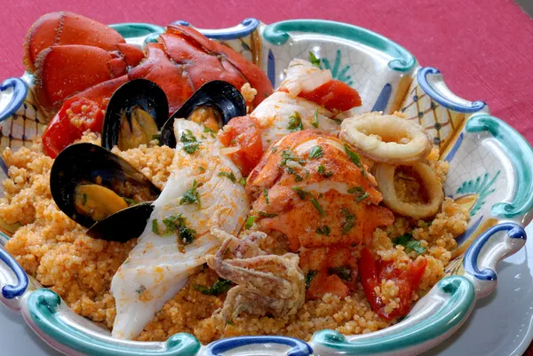 Sizilianischer Fisch Couscous — Stockfoto