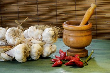 kırmızı biber ve sarımsak