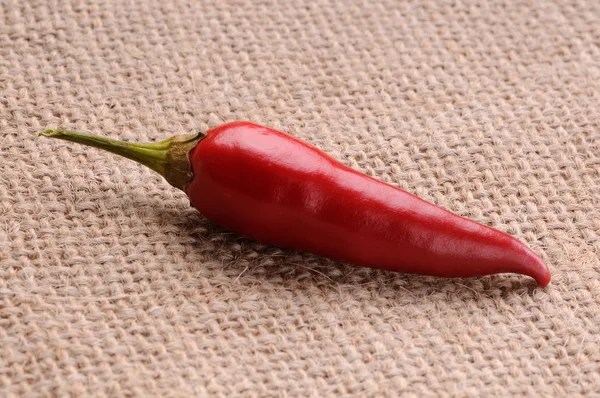 Pimienta roja en una toalla de plato — Foto de Stock