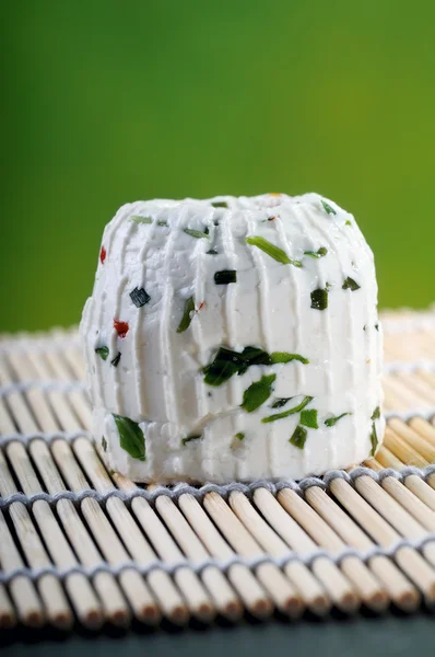 Cheese on bambù — Stockfoto