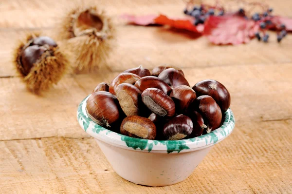 Ciotola di castagne — Foto Stock