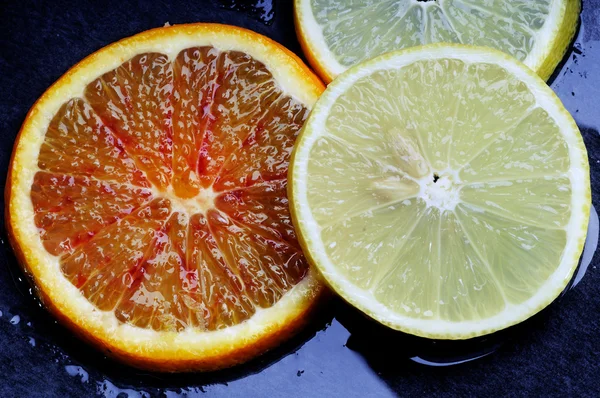 Fette di arancia e limone — Foto Stock