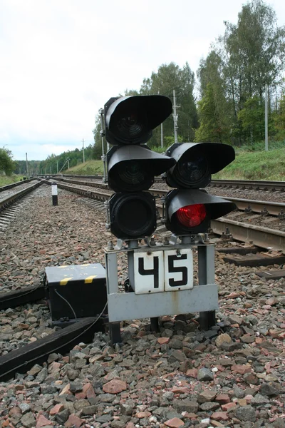 Eisenbahn-Ampel — Stockfoto