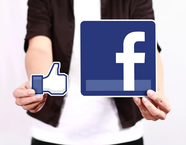 Facebook und Like-Ikone — Stockfoto