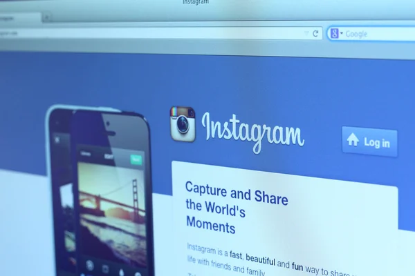 Instagram main webpage — Stock Photo, Image