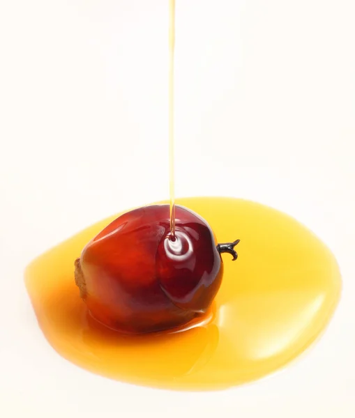 Owoc palmy olejowej i olej do smażenia — Zdjęcie stockowe