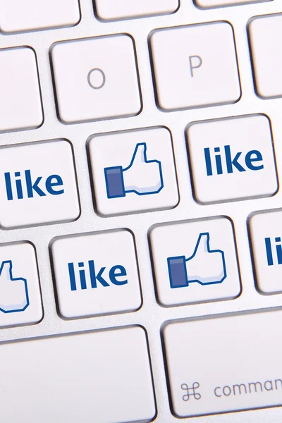 Facebook som ikonen tangentbord — Stockfoto