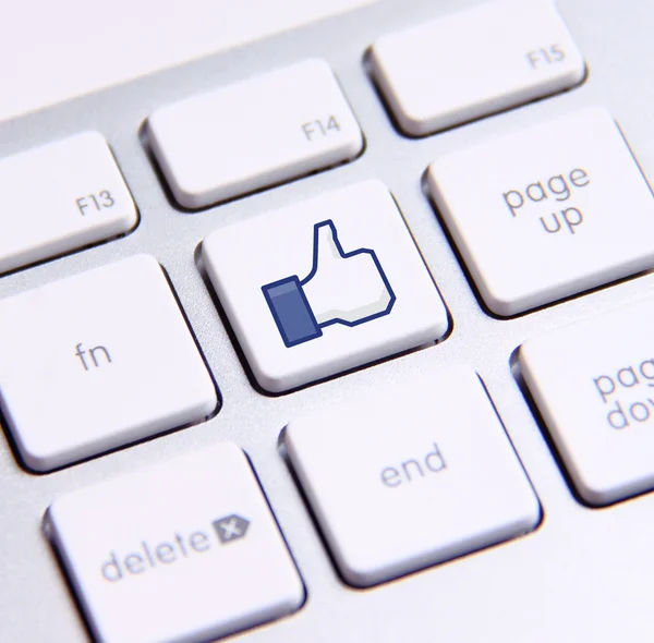 Facebook como teclado — Fotografia de Stock