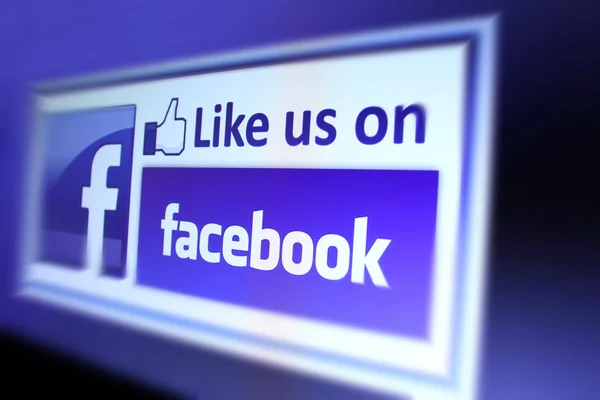 Facebook like us icon — Stock Photo, Image