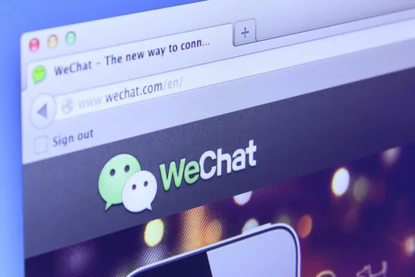 Веб-страница WeChat — стоковое фото