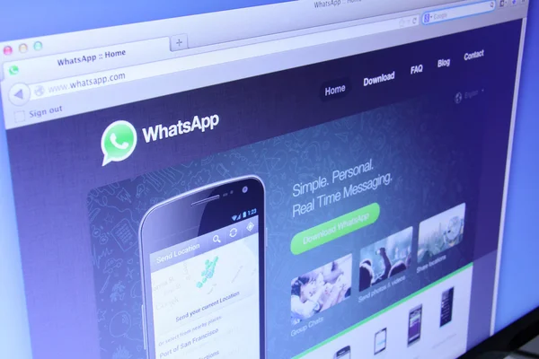 Página web de WhatsApp — Foto de Stock