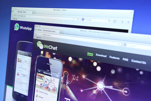 WhatsApp i wechat — Zdjęcie stockowe