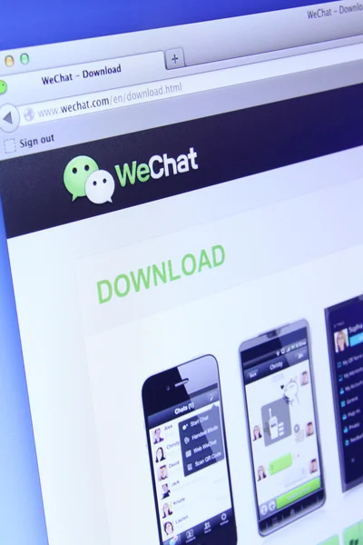 Веб-страница WeChat — стоковое фото