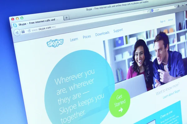 Skype website — Stock Photo, Image