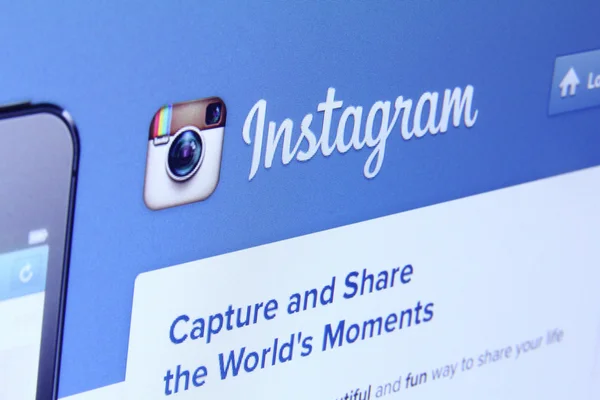 Webové stránky Instagram — Stock fotografie