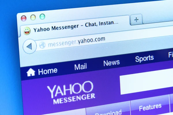 Sitio web de Yahoo Messenger — Foto de Stock