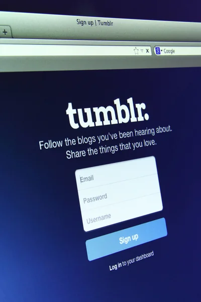 Tumblr Website — Stock Photo, Image